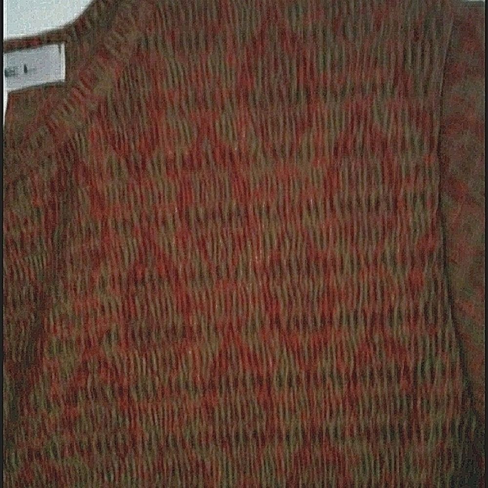 RAFAEL Rust Ribbed Texture Button Down Long Sleeve Cardigan Top L - Picture 2 of 6